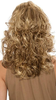 Estetica Felicity : Back View | Color R12/26CH (Light Brown with Golden Blonde Chunky Highlights)