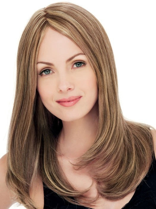 Color R12/26CH = LIGHT BROWN WITH GOLDEN BLONDE HIGHLIGHTS ON TOP
