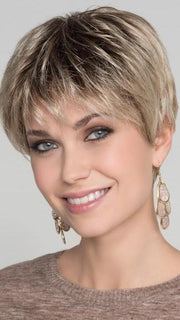 BO MONO by ELLEN WILLE in SANDY BLONDE ROOTED | Medium Honey Blonde, Light Ash Blonde, and Lightest Reddish Brown blend