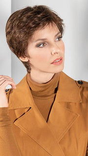 An impeccable ear to ear extended lace front offers confidence in a seamless, invisible hairline