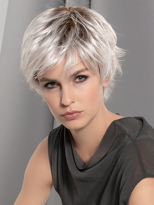 The lace front and full monofilament top allow for styling versatility and create a natural look
