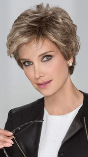 IMPULSE Wig by Ellen Wille in CHAMPAGNE ROOTED | Light Beige Blonde,  Medium Honey Blonde, and Platinum Blonde Blend with Dark Roots