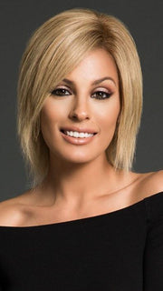 BRILLIANCE by Ellen Wille in SANDY BLONDE ROOTED | Medium Honey Blonde, Light Ash Blonde, and Lightest Reddish Brown Blend with Dark Roots