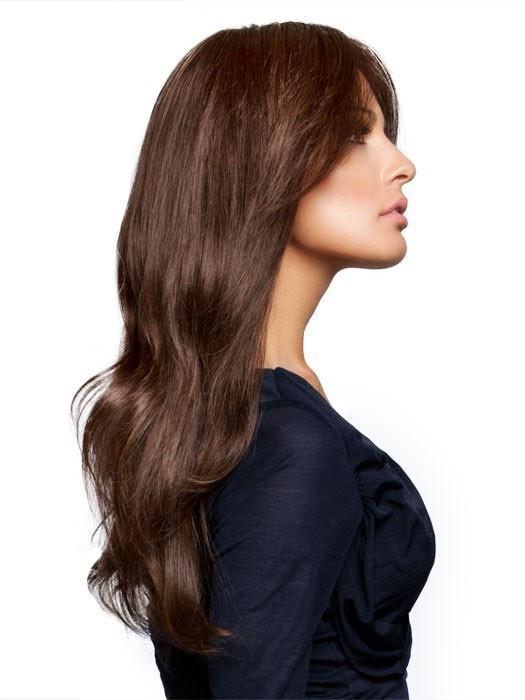 The softly blended layers help give the style fluid, natural movement.  (This piece has been styled and curled)