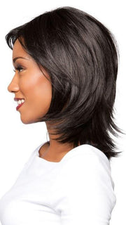 Layers are flared and textured to add movement