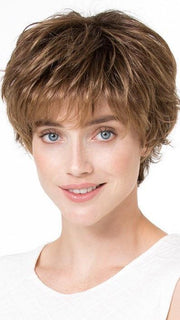 CLUB 10 by Ellen Wille in CHOCOLATE ROOTED | Medium to Dark Brown Base with Light Reddish Brown Highlights and Dark Roots