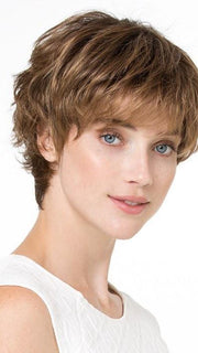 Rounded bang can be thinned and trimmed by your stylist