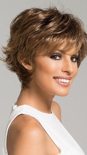 CLUB 10 by Ellen Wille in CHOCOLATE ROOTED | Medium to Dark Brown Base with Light Reddish Brown Highlights and Dark Roots	