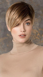 DISC by Ellen Wille in DARK-SAND-ROOTED | Light Brown Base with  Lightest Ash Brown and Medium Honey Blonde Blend and Dark Roots