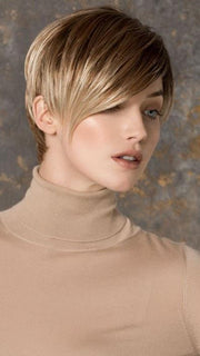 DISC by Ellen Wille in DARK-SAND-ROOTED | Light Brown Base with  Lightest Ash Brown and Medium Honey Blonde Blend and Dark Roots