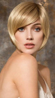 FRESH by Ellen Wille in CHAMPAGNE ROOTED | Light Beige Blonde,  Medium Honey Blonde, and Platinum Blonde Blend with Dark Roots	