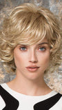 GINA MONO by Ellen Wille in CHAMPAGNE ROOTED | Light Beige Blonde,  Medium Honey Blonde, and Platinum Blonde Blend with Dark Roots