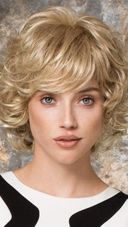 GINA MONO by Ellen Wille in CHAMPAGNE ROOTED | Light Beige Blonde,  Medium Honey Blonde, and Platinum Blonde Blend with Dark Roots
