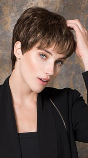 With the monofilament top you're able to style it more sleek or spiky depending on the occasion 