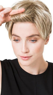 The lace front is hand-knotted, ready-to-wear and virtually invisible 