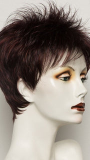 AUBERGINE MIX | Darkest Brown with hints of Plum at base and Bright Cherry Red and Dark Burgundy Highlights