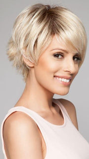 SKY by Ellen Wille in LIGHT HONEY ROOTED | Medium Honey Blonde, Platinum Blonde, and Light Golden Blonde Blend with Dark Roots