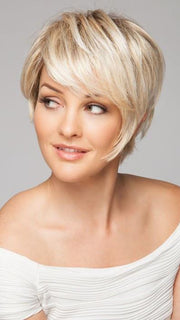 SKY by Ellen Wille in LIGHT HONEY ROOTED | Medium Honey Blonde, Platinum Blonde, and Light Golden Blonde Blend with Dark Roots