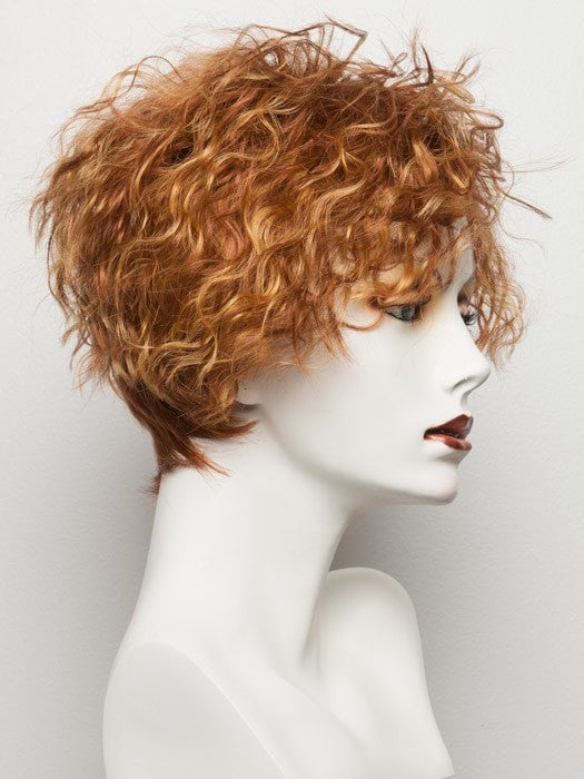 Color Mango-Lighted = Light Copper Red base with Strawberry Blonde highlights on the top only, darker nape