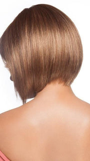 This mid-length style features a 100% hand-tied cap, lace front and monofilament top