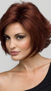 ANGIE Wig by Envy in 33/32 DARK RED | Auburn with Brighter Red highlights