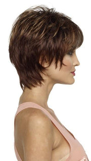 Short Layererd Cut in CINNAMON RAISIN | Medium Brown with Auburn and Cinnamon highlights