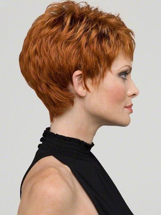 Envy Heather Wig : Right Profile | Color LIGHTER RED