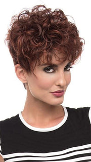 KAITLYN Wig by Envy in 33/32 DARK RED | Auburn with Brighter Red highlights