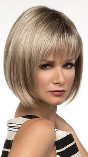 SCARLETT PETITE by Envy in SPARKLING CHAMPAGNE | Medium Brown roots with overall Strawberry Blonde base and soft Golden Blonde highlights