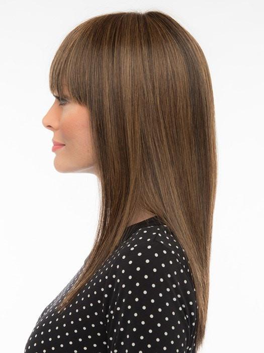 Made with trademarked Envy hair, which consists of a unique blend of 30% human hair and 70% Heat Friendly Synthetic