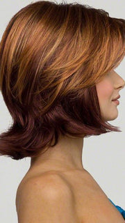 Envy Taylor Wig : Profile View | Color : CINNAMON RAISIN
