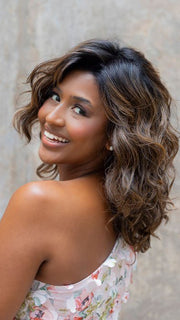 HANNAH by KIM KIMBLE in MC8/29SS CHOCOLATE TOFFEE | Dark Brown with Reddish Brown Highlights