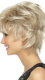 Color SS14/88 = Golden Wheat: Med Blonde streaked w/ Pale Gold highlights & Med Brown roots