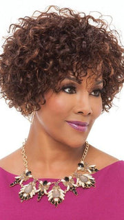 The human hair comes styled with a tight curl/crimp | Color: FS4/30