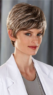 Color 37 = GREY WITH 60% LIGHT BROWN ON TOP GRADUALLY DARKENING TO MEDIUM BROWN WITH 30% GREY ON THE NAPE