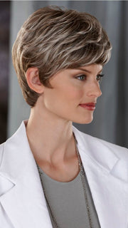 Color 37 = GREY WITH 60% LIGHT BROWN ON TOP GRADUALLY DARKENING TO MEDIUM BROWN WITH 30% GREY ON THE NAPE