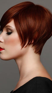 Color 134 = Bright Auburn | Short Bob by Tabatha Coffey