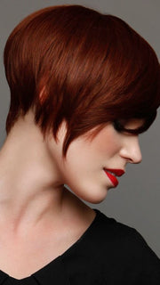 Color 134 = Bright Auburn | Short Bob by Tabatha Coffey