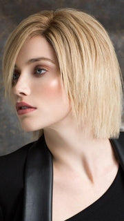 BRILLIANCE by Ellen Wille in SANDY BLONDE ROOTED | Medium Honey Blonde, Light Ash Blonde, and Lightest Reddish Brown Blend with Dark Roots