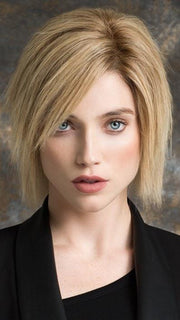 BRILLIANCE by Ellen Wille in SANDY BLONDE ROOTED | Medium Honey Blonde, Light Ash Blonde, and Lightest Reddish Brown Blend with Dark Roots