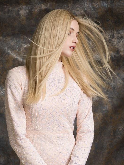 OBSESSION by Ellen Wille in CHMAPAGNE ROOTED | Light Beige Blonde,  Medium Honey Blonde, and Platinum Blonde Blend with Dark Roots