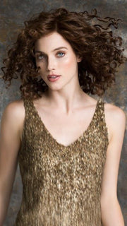 Curled with a 3/4" curling iron 