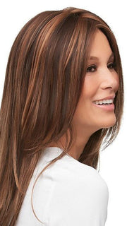 ZARA WIG Jon Renau in FS6/30/27 TOFFEE TRUFFLE | Brown, Medium Red-Gold, Medium Red-Gold Blonde Blend with Medium Gold Blonde Bold Highlights