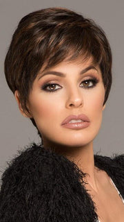 ANNETTE by Jon Renau in FS4/33/30A MIDNIGHT COCOA | Dark Brown, Medium Red, Medium Natural Red Blonde/Brown Blend with Medium Natural Red Blonde/Brown Blend Bold Highlights