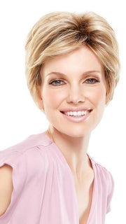 12FS8  | Light Gold Blonde and Pale Natural Blonde Blend, Shaded with Dark Brown