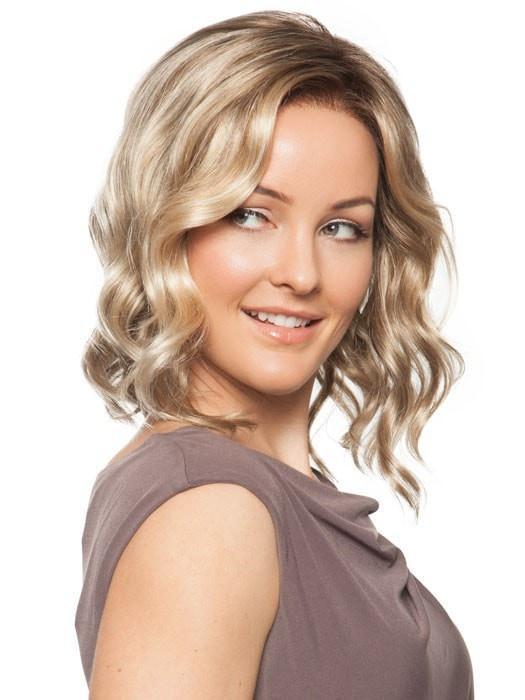 JULIANNE WIG by Jon Renau in 12FS8 SHADED PRALINE | Light Gold Blonde and Pale Natural Blonde Blend, Shaded with Dark Brown