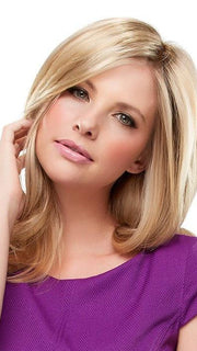 TOP NOTCH by Jon Renau in 12FS8 SHADED PRAILINE |  Light Gold Blonde and Pale Natural Blonde Blend, Shaded with Dark Brown