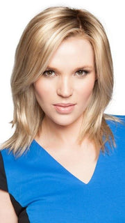 The double monofilament top provides multi-directional styling and looks like natural hair growth