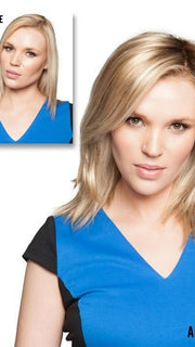 Mid-length top piece with a double monofilament base