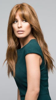 LEA RENAU EXCLUSIVE by Jon Renau in 6F27 | Dark Brown with Natural Red-Gold Blonde Highlights and Tips